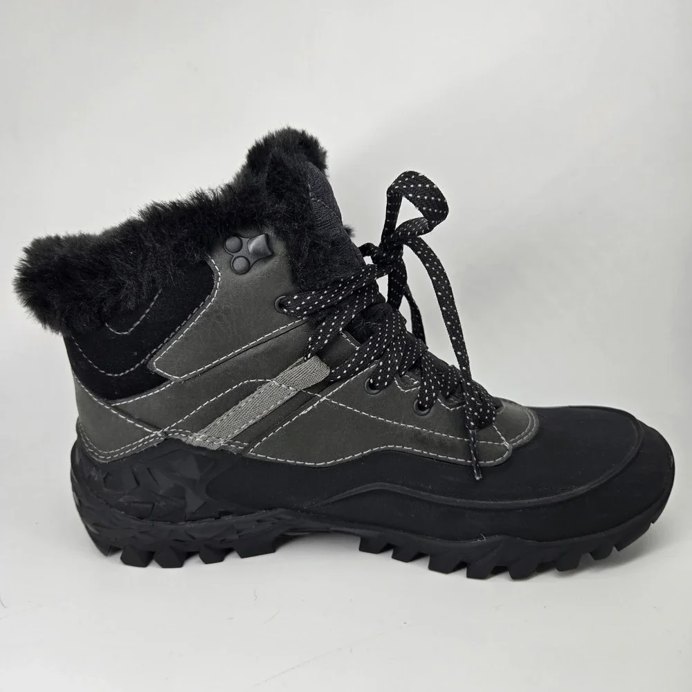 Merrell Aurora 6 Ice+ Women's 7 Black Waterproof Lace Up Mid Boots J32648 Snow